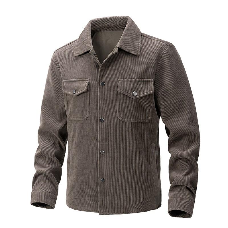 Mens Slim Fit Jacket Casual Fall Outerwear Solid Color Long Sleeve Non-Hooded
