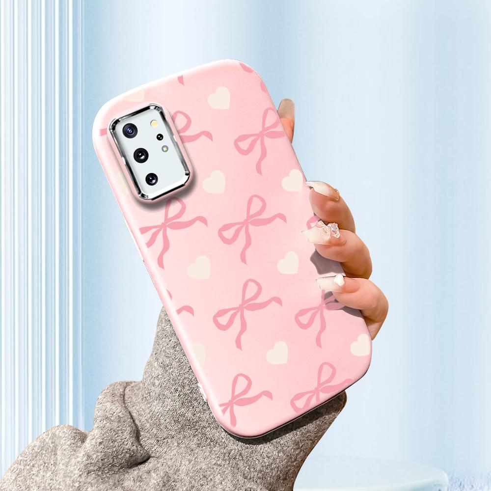 Solid Color Silver Edge Lens Fatty Casing Soft TPU Liquid Silicone Cover Shockproof Phone Case for Xiaomi Redmi Samsung