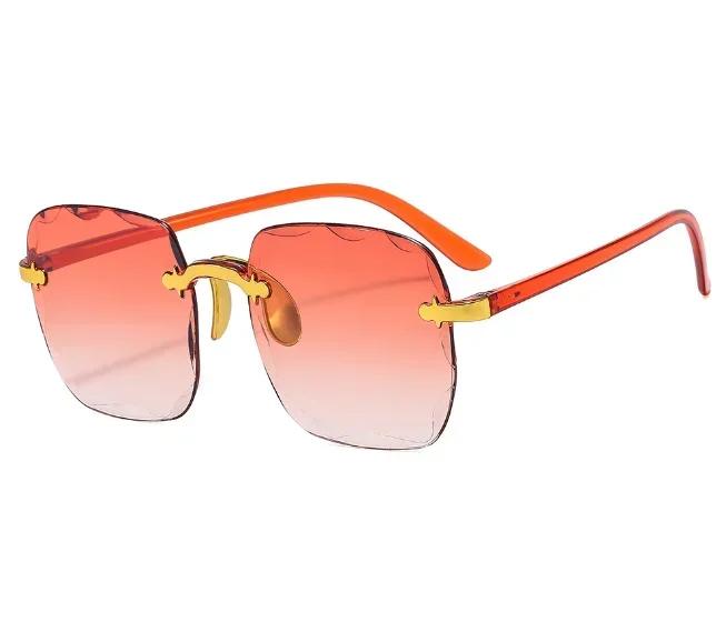 Vintage Frameless Sunglasses New Summer Sun Visors Square Sunglasses for Woman Lenses UV400 Women Sunglasses