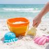 4pcs/Set With Bucket Folding Bucket Beach Toys Interactive Cartoon Beach Shovel Bucket Set Parent-Child Plastic
