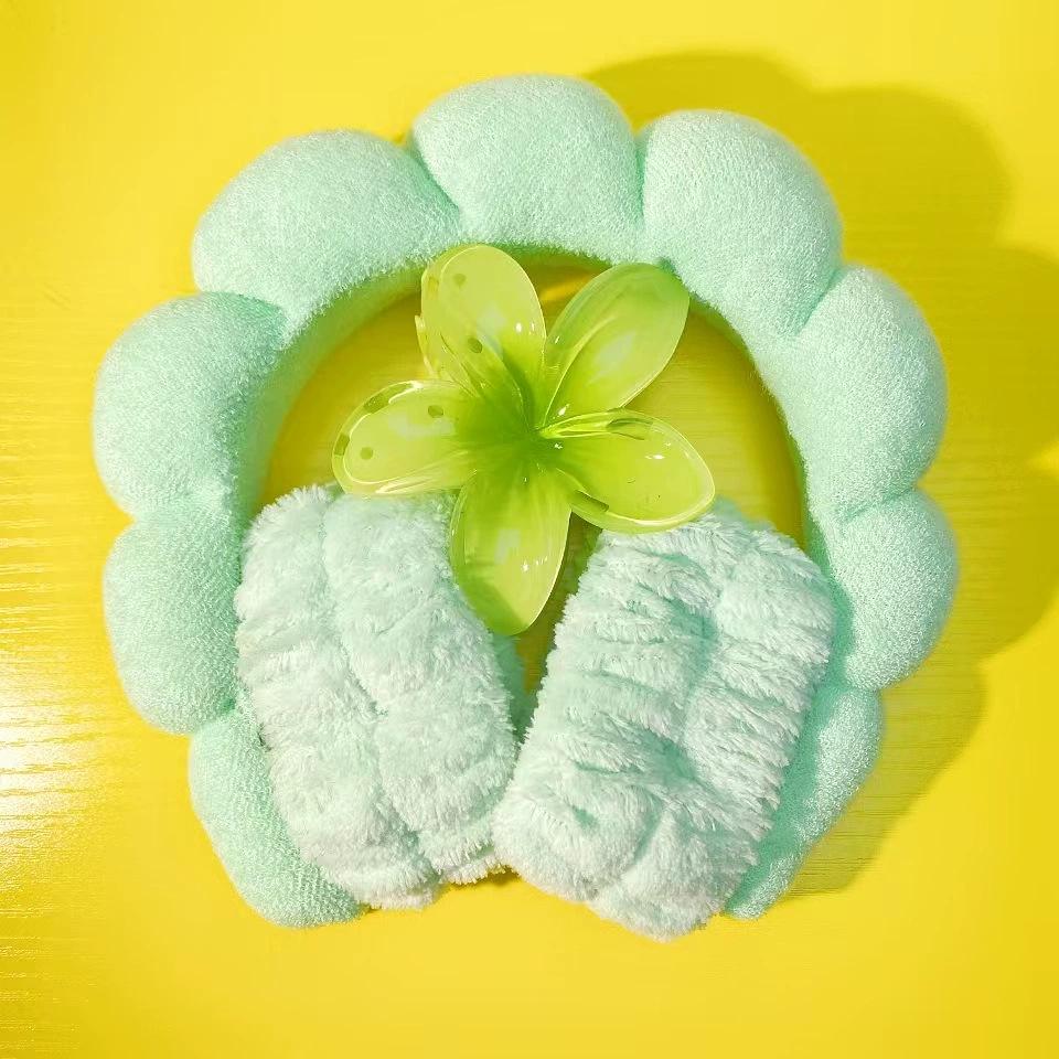 16-Piece Multi-Color Soft Headband and Hair Clip Set with Bowknot Washband and Elastic Hair Ties