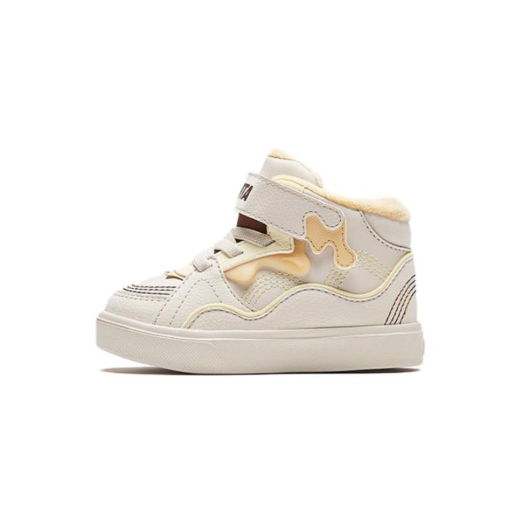 Anta Antiskid Shock Absorbing High Top Walking Shoes Baby Shoes Beige A312340022-1