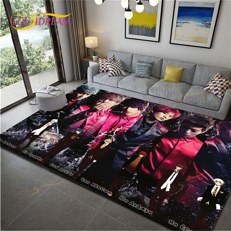 Kpop Bangtan Boys Carpet for Living Room Soft BTS Floor Mat Rugs for ...