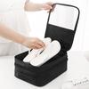 Lehuolvxing Shoe Storage Bag, Portable Sneaker Organizer, Three-Layer Shoe Compartment, Travel Essential, Multifunctional Bag, Shoe Box for Travel