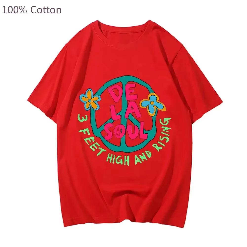 

De La Soul Fashion Аниме Футболки Печатные Графические Футболки Harajuku Повседневные 100% Хлопок Мужские/Женские Футболки Милые Мультяшные Футболки XXXXL