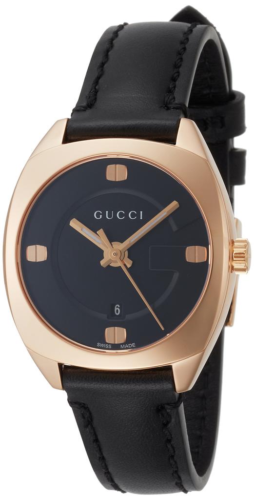 Gucci GG2570 Black Stainless Sapphire Quartz Swiss Watch, Dial, Steel, Crystal, Movement, 29mm, Made, YA142509, Women's