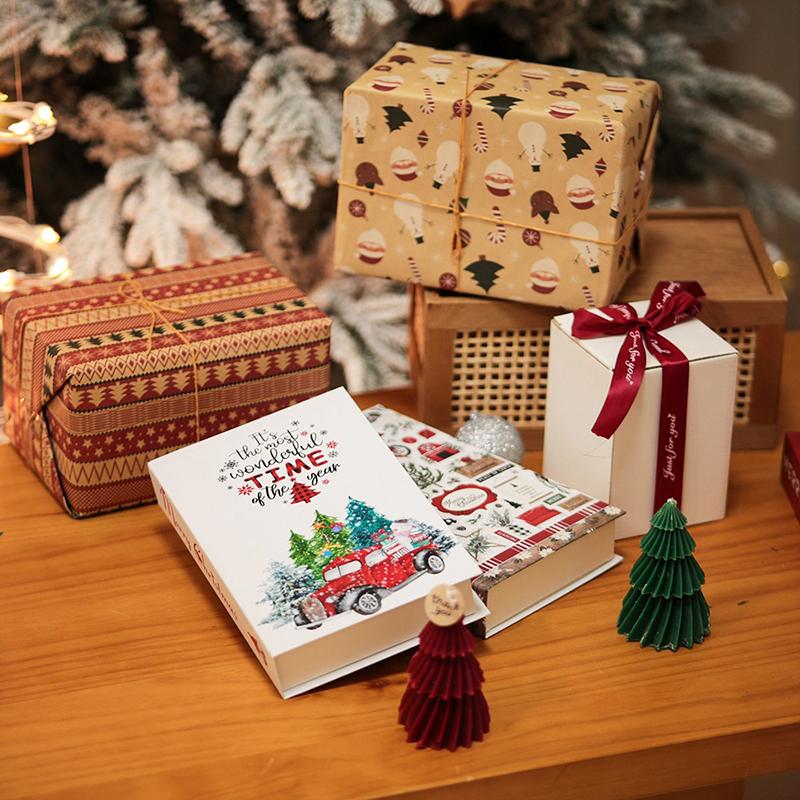 Seria Świąteczna Dekoracja Fałszywych Książek Estetyka Pokoju Dziennego Rekwizyty Dekoracje Książek Wnętrze Ozdoby na Stolik Kawowy Dodatkowe