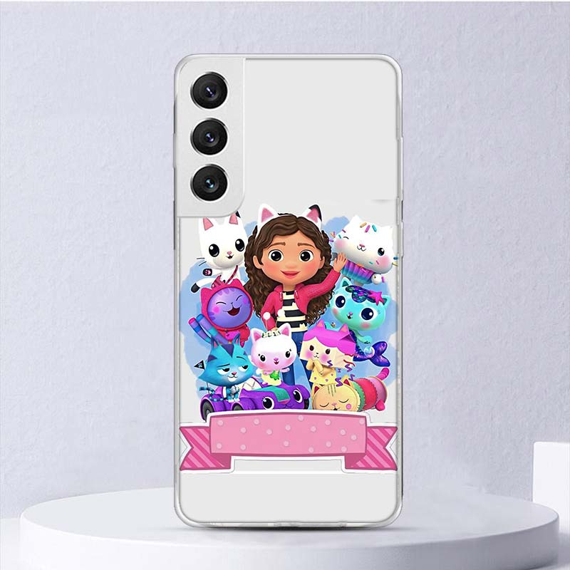 Cartoon Gabbys Dollhouse Soft Case For Samsung Galaxy S25 S24 S23 S22 Ultra Phone Cover S20 FE S21 Plus S25 Edge + Funda Coque G