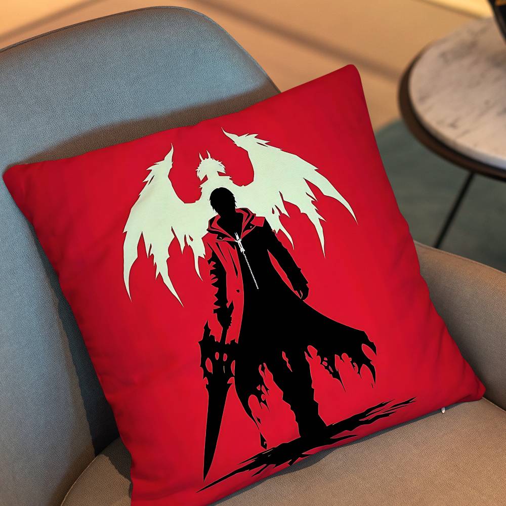 Dante Devil Game May Cry Dmc Vergil Pillow Case Office Cushions Suitable For Sofa Car Bedroom Decorative Cushion Cover