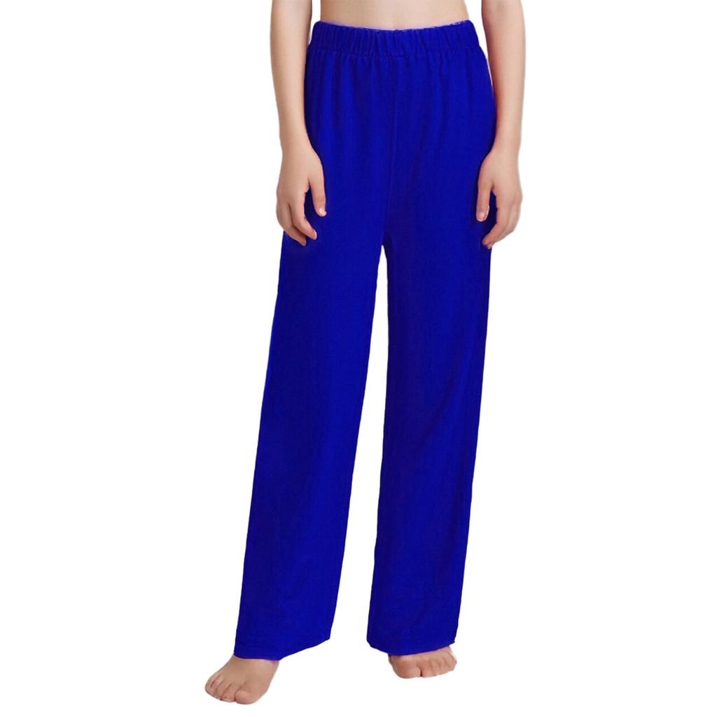 Elastic Waistband Wide-Leg Pants for Boys: Solid Color Dancewear for Liturgical Praise Performance