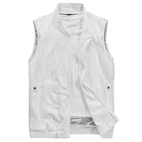 Gilet Estivo in Rete da Uomo Asciugatura Rapida Traspirante Multitasche Giacca Senza Maniche per Esterno Pesca Escursionismo con Tasche con Zip