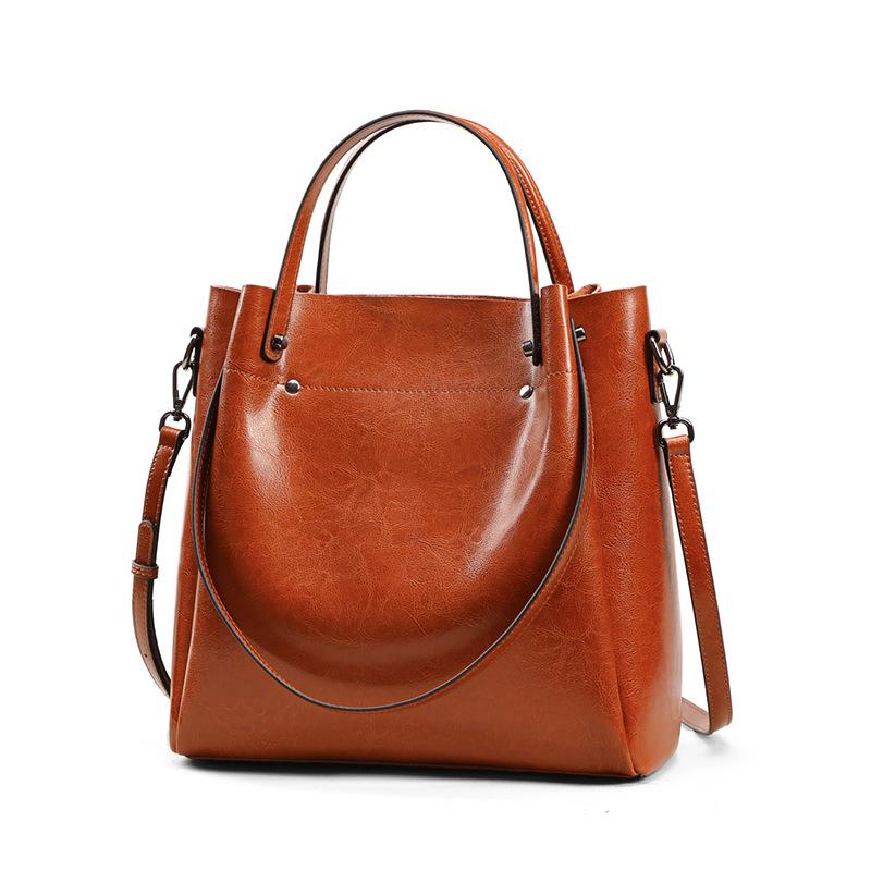 New Summer Commuter Tote Bag Large Capacity Bucket Bag One-shoulder Crossbody Bag