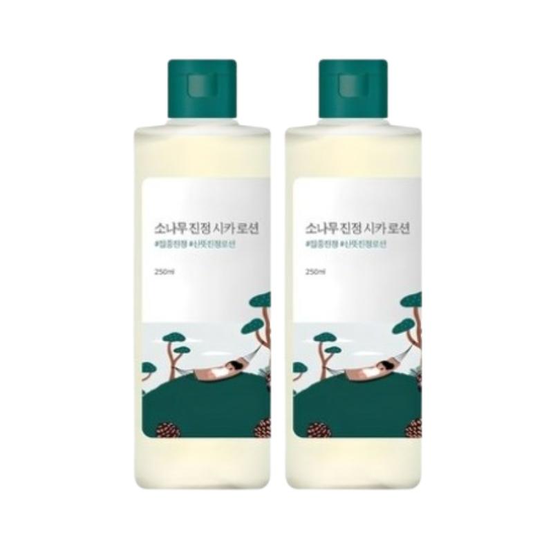 ROUND LAB Pine Calming Cica Lotion 250ml – Lightweight Moisturizing Lotion for Sensitive Skin, Fresh Non-Sticky Care