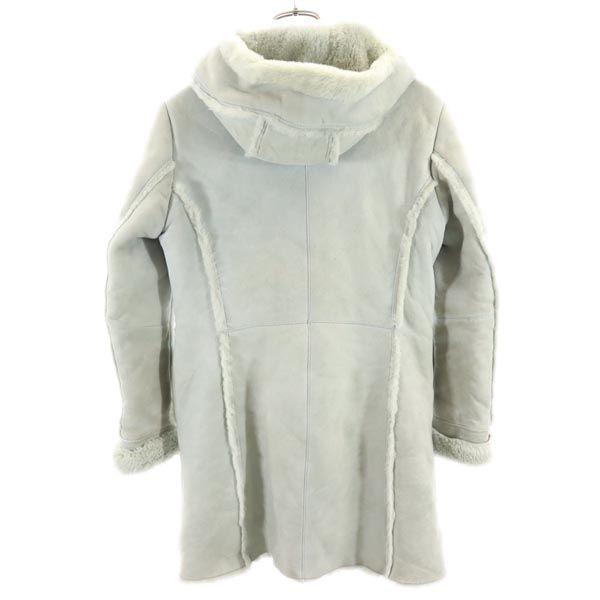 HYSTERIC Long Sleeve Mouton Leather Coat FREE Sheepskin Fur Lining Hood Women Used