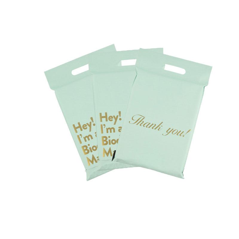 Packaging Tote Bag with Handle Large/small Custom Printed Logo Mail Bag Clothing Packaging Plastic Poly Mailers Mailing Bags