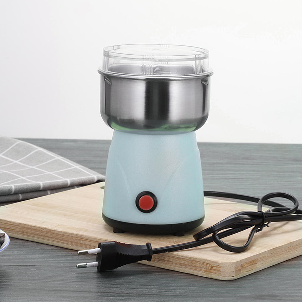 Electric Coffee Bean Grinder Household Portable Stainless Steel Blade Multifunction Grain Grinder Spice Grinder for Daily Use