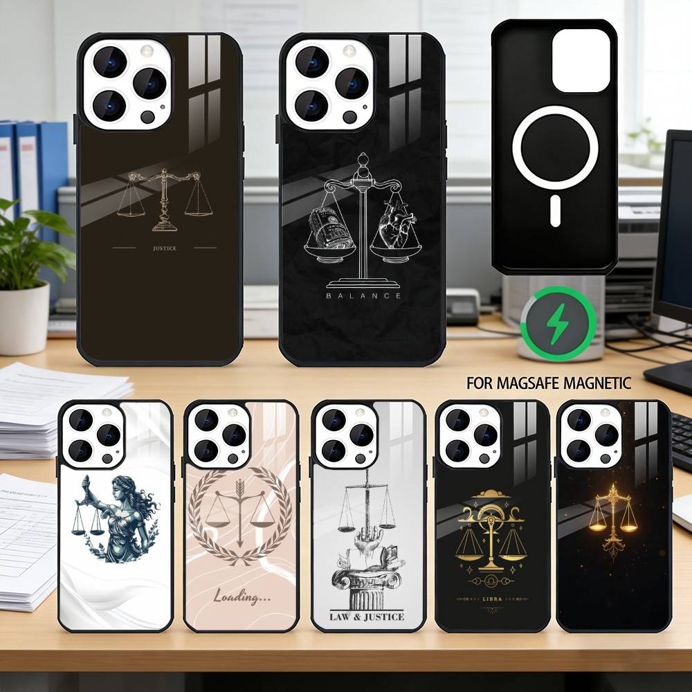 ART Law Lawyer Judge Justice Phone Case For iPhone17,16,15,14,13,12,11 Plus,Pro Magnetic with Magsafe Wireless Charging