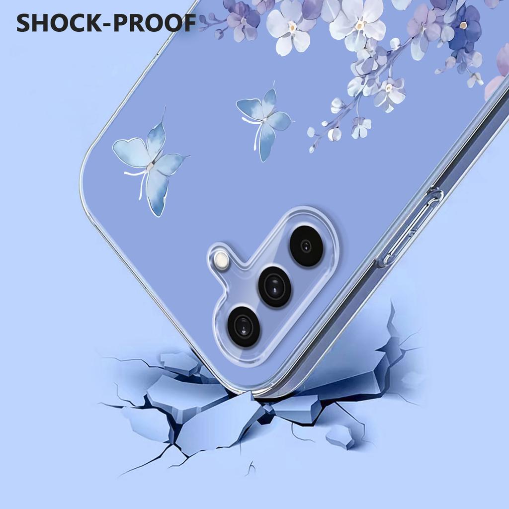 Für Samsung Galaxy A37 5G Hülle Schmetterling Blumenmuster Druck TPU Handy Rückseite