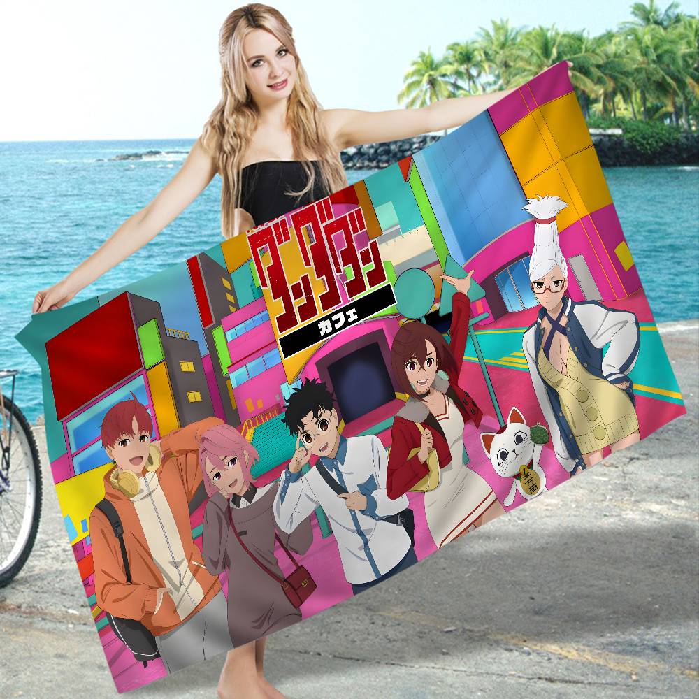 Classic Anime Dandadan Microfiber Beach Towel Absorbent Quick Dry Soft Yoga Swimming Resort Mountain Climbing Towel