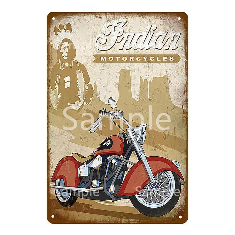 Retro Super Motor Metal Tin Signs Vintage Motorcycles Poster Motor Cycle Shop Plaque Pub Bar Garage Wall Decor 20x30cm YK144