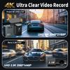Front 4K And Rear 2.5K Dash Cam Built In WIFI GPS Dual Lens Mini CAR DVR 24H Parking Monitor Black Box Room Camera Night Vision