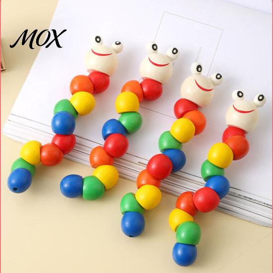 Caterpillar Fidget Kids Wooden Bead Toy, Educational Twisting Toy for Fine Toys Motor Skills, Number Color Preschool Learning Toddlers Early Education