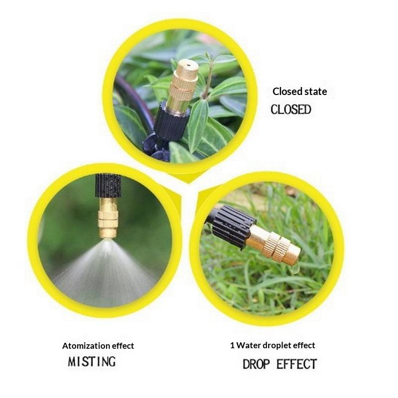 10 Peças Sistema de Resfriamento por Névoa para Exterior Irrigação de Jardim Aspersor de Latão Ajustável Micro Aspersores de Jardim