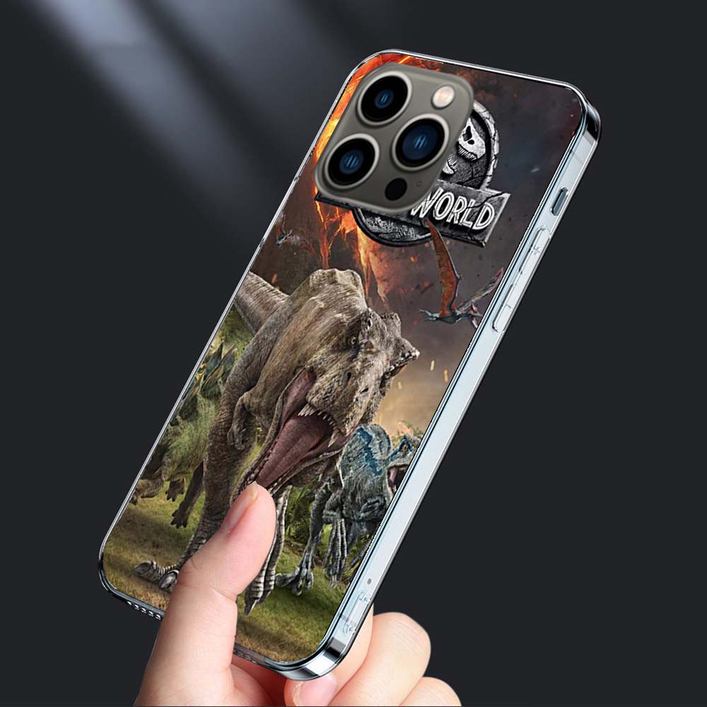 New World Jurassic Park Phone Case For Iphone 16E 15 Pro 14 Plus 17E 16 17 Pro Max Air 11 12 13 Mini Shockproof Capa Cute Cov