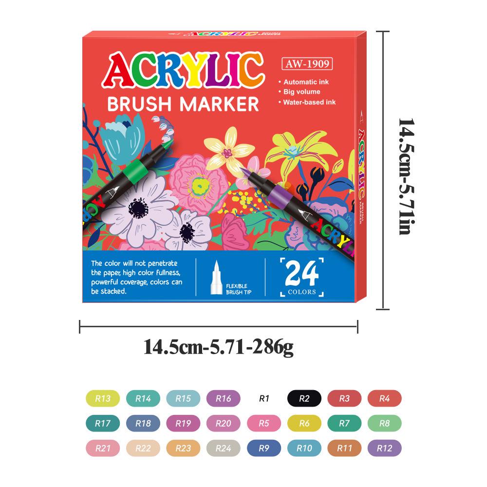 168-Color Acrylic Marker Set for Students: Doodling and Drawing Pens for Kids