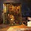 DIY Wooden Book Nook Insert Kit Doll Houses Building Toys Bookends Bookshelf Decor DollHouses Toys For Kids Xmas Gifts