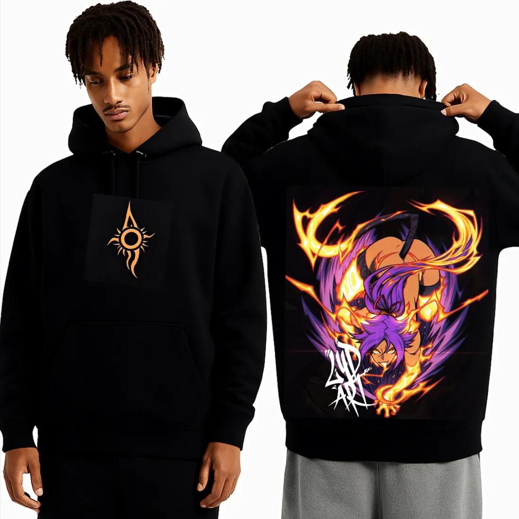Bleach Oversized Hoodies Men Women Streetwear Y2k Sweatshirt Anime Graphic Hoodies Fleece Warm Tracksuit Casual Loose Female Male Clothing
