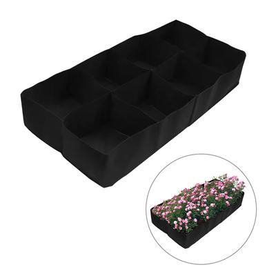 Upphöjd odlingsbädd Rektangulär Planteringspåse 4/8 Fickor Flerfack Kvadratiska Växtodlingspåsar För Grönsaker Blommor Andningsduk Filt