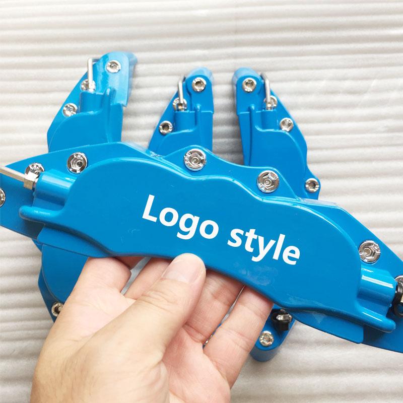 KUNBABY 4 oder 2 Stück Rote Blaue Gelbe Metall Bremssattelabdeckung mit Aufkleber Vorne Hinten Für Alle Automodelle