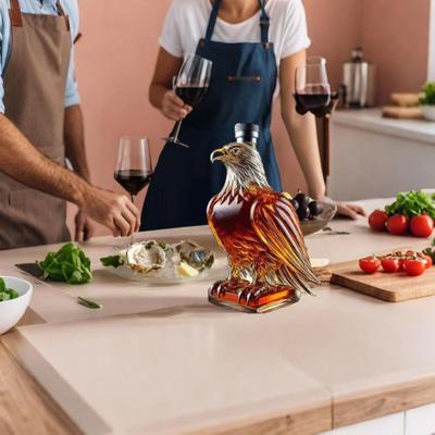 Caraffa Vino in Vetro Aquila Bottiglia Liquore Aquila Conservazione Sapore a Lungo Termine Elegante Bottiglia Decorativa Regalo Unico per Uomini Papà Marito