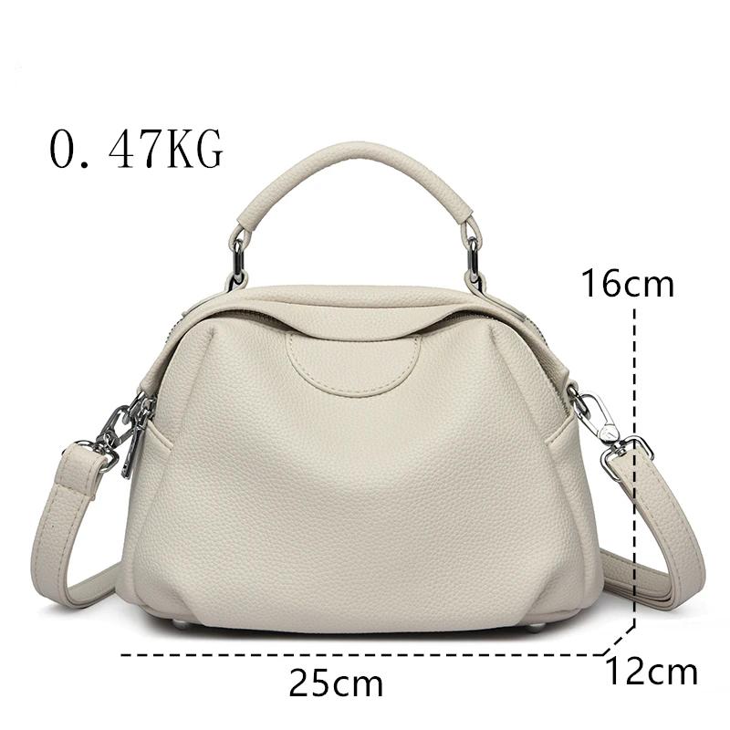 High Quality Soft Leather Tote Bag Fashion Women Shoulder Messenger Bag Large Capacity Wear-resistant Bag Luxury Handbag
