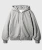 Jemut Luna Raglan Balloon Zip-Up Hoodie Grey Kjhd2613