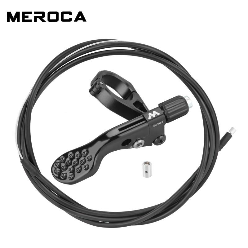 MEROCA SW02 Bicycle Dropper Seat Post Remote Lever Controller - Aluminum Alloy Cable-Operated Switch Mountain Road Bike