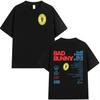 Wholesale Bad Bunny Tour 2025 Oversized Tshirt Summer Mens Street Wear Y2K Fashion Luxury Casual Tshirt Mens Clothes
