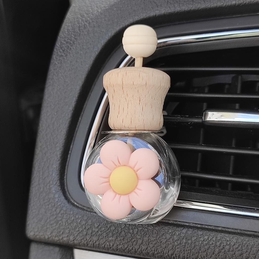 1PC car perfume bottle, floret, air outlet, empty bottle, subpackage, volatile, cartoon, cute interior accessories