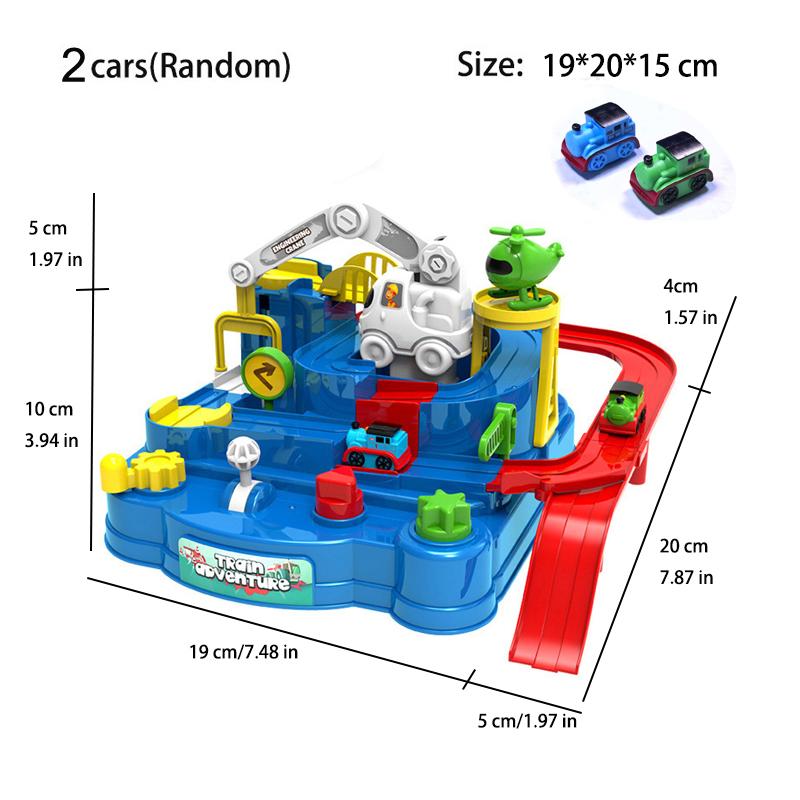 Racing Rail Car Model Educational Toys Children Track Adventure Game Brain Mechanical Interactive Train Animals Space Rocket Toy