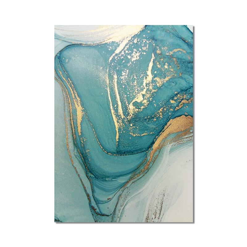 

Скандинавский свет, роскошный синий холст, картина, современный дом, абстрактный золотой постер и принт, настенная художественная картина для украшения гостиной 30x40cm No Frame