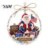Christmas Wall Hanging Decor Ocean Themed Ornaments, Lighthouse/Wreath/Santa Claus/Xmas Tree/Snowman/Deer Acrylic Ornaments for Living Room