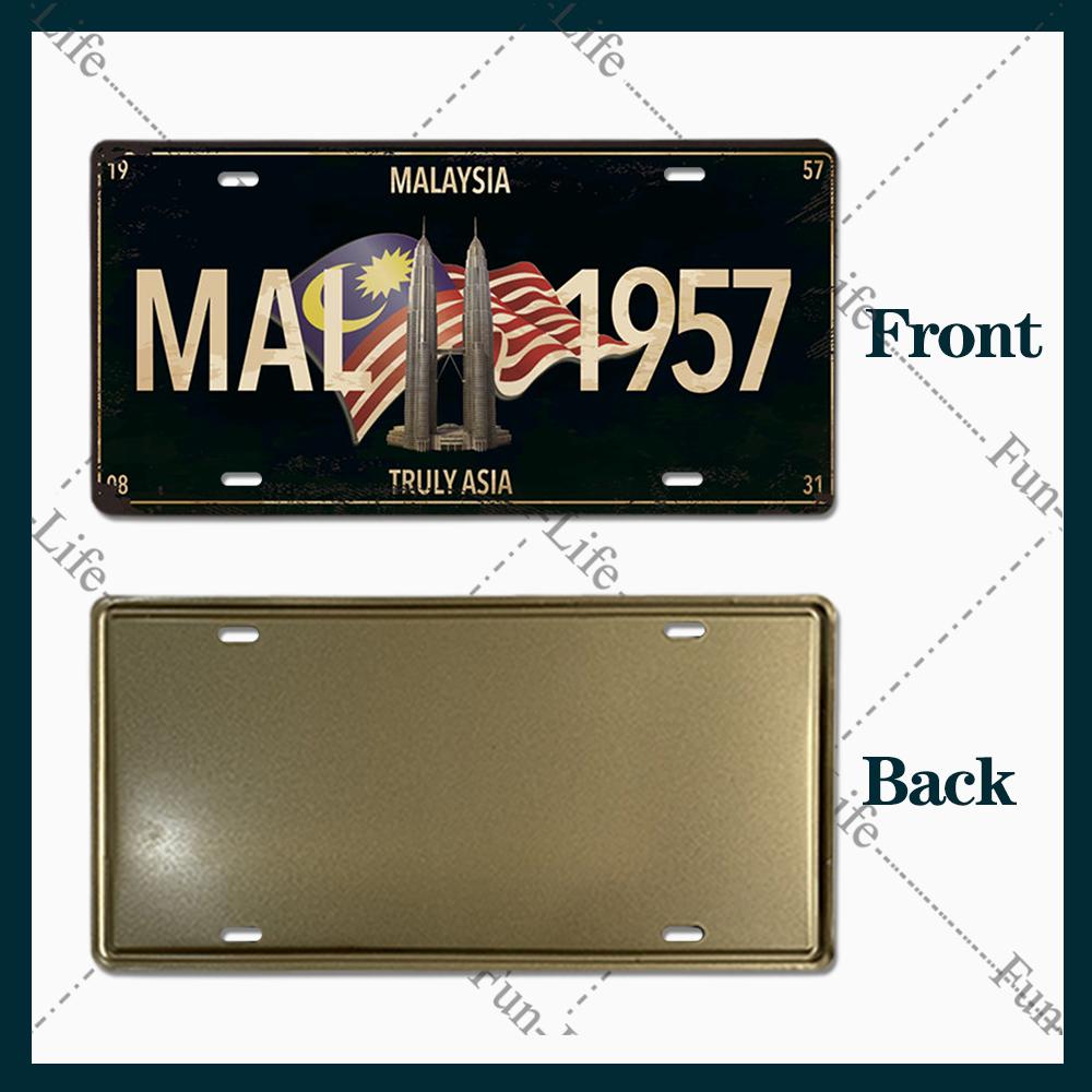 Krajowy Vintage Metalowy Znak Blaszany Znak Flaga Tablica Dekoracja Ścienna Dom Malezja/Filipiny/Singapur/Tajlandia Plakat