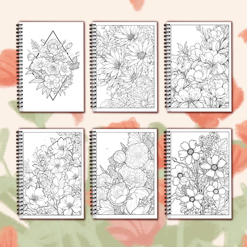 Women's Spiral Colouring Book - 30 Sheets 11.3x 8.3 inch, Stress Relief Colouring Book, Birthday Gift, Holiday Party Gift