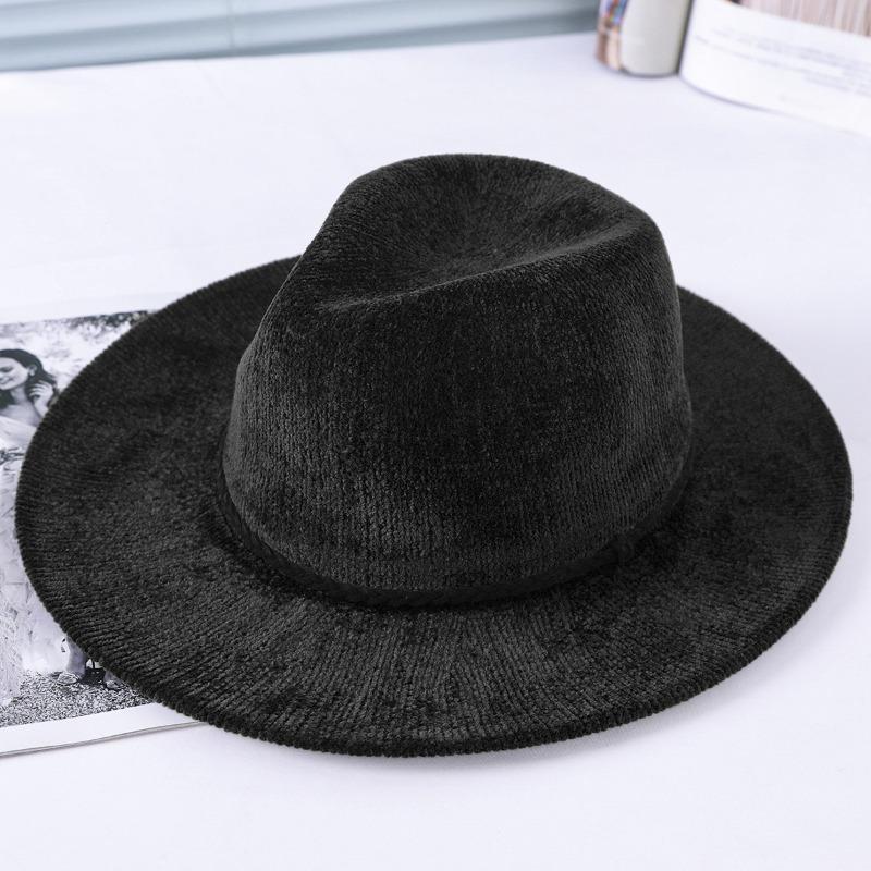 New wide-brimmed tapered knitted hat for men and women, large brim hat, light