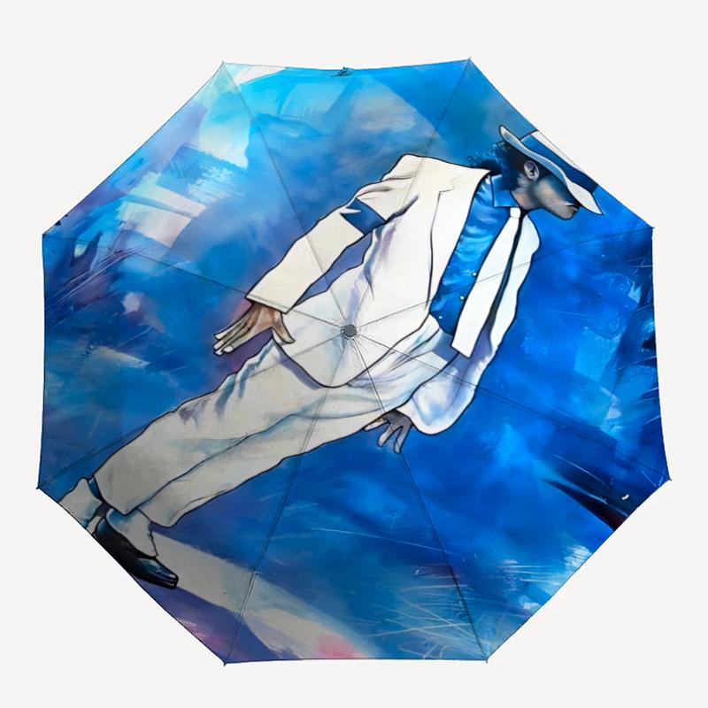 

1PC Michael Joseph Jackson Moonwalk Automatic Open/Close Exquisite Umbrella - Compact Travel Umbrella, 8-Rib Heavy-Duty Construction, Ideal Gift 150