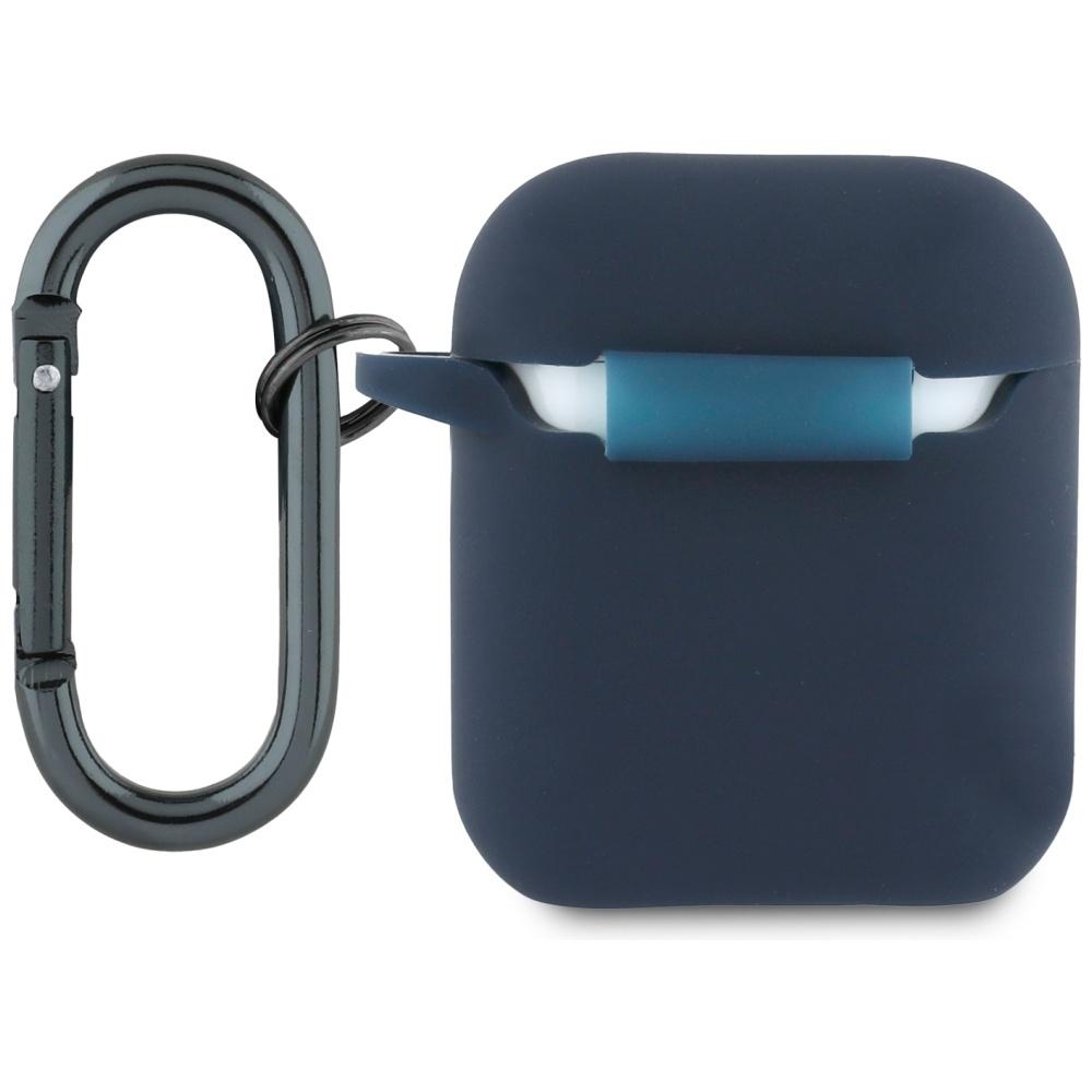 Etui Do AirPods 1 Red Bull Silicone Logo & Lines Granatowy
