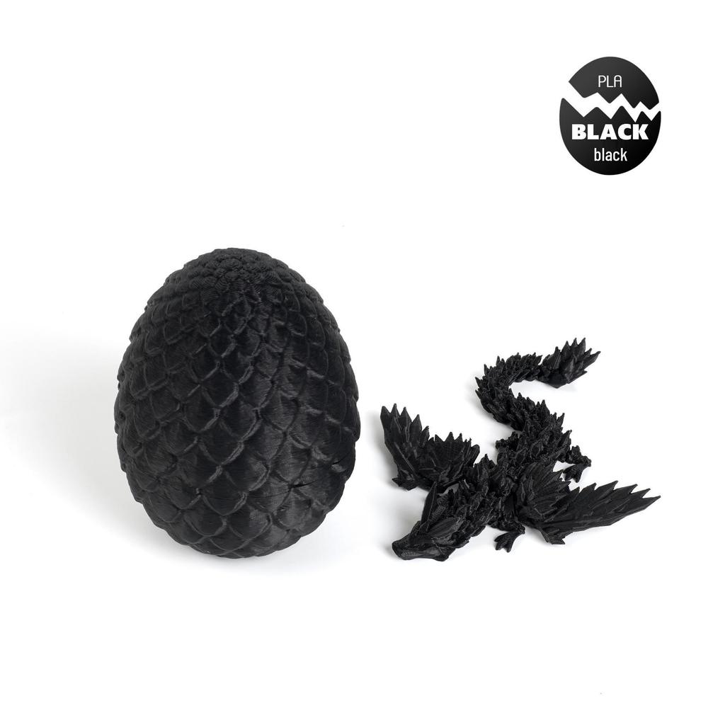 3D Printed Chinese Dragon Egg and Wings Set - Creative Ornament Figurine Gift