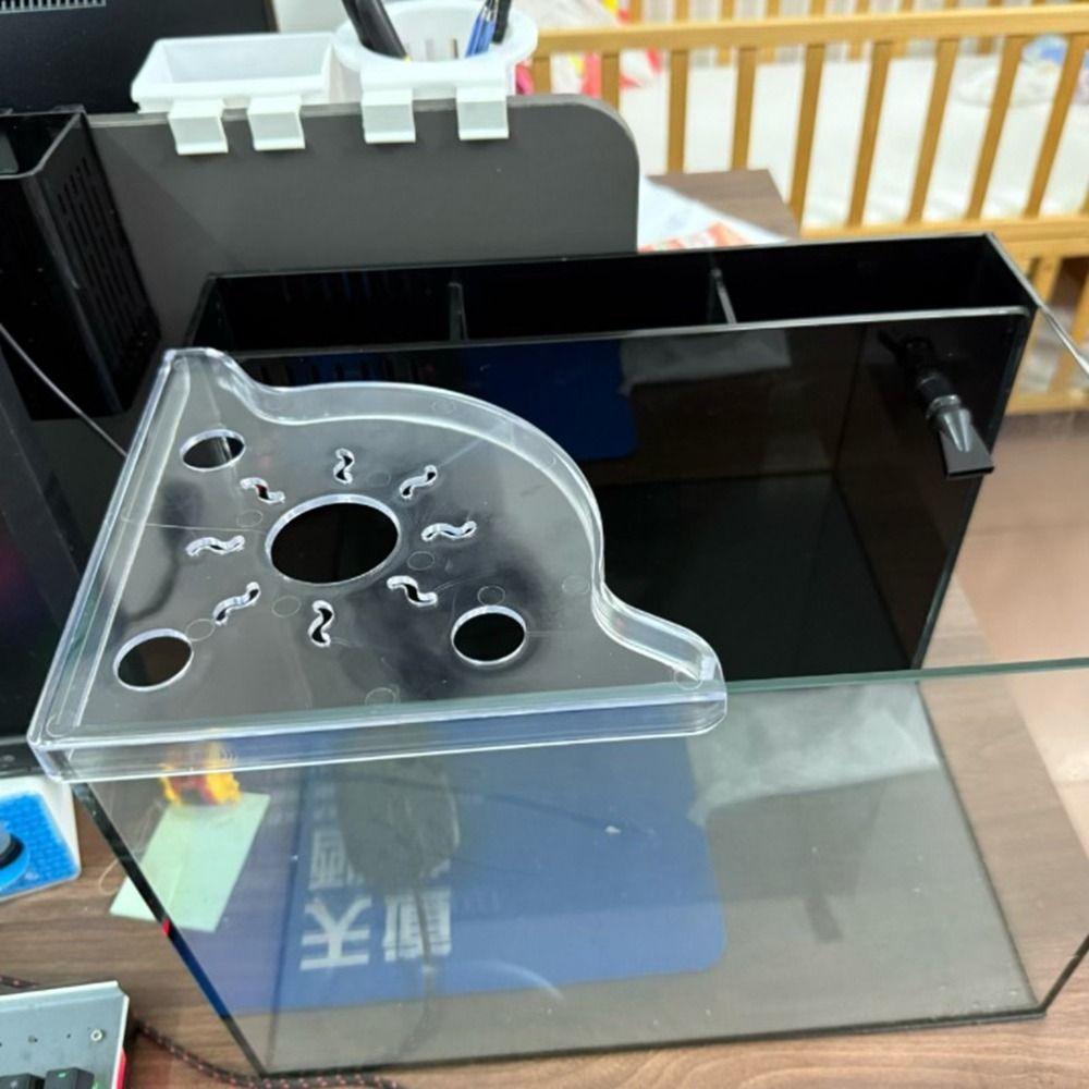 Triangle Fish Tank Corner Storage Rack Clear Coral Bracket  Coral Frag Storage