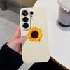 For Tecno Camon 50 Pro 50Ultra Phone Cover Sunflower Floral Case Liquid Silicone Soft Housing For Tecno Camon50 Shockproof Shell